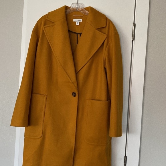 Topshop Nordstroms Mustard Oversized Long Coat Zara Anthropologie Mango Bloggers - Picture 5 of 13